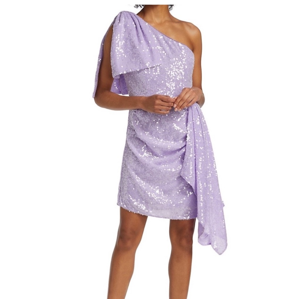 Lavender shoshanna catalaya sequin mini dress